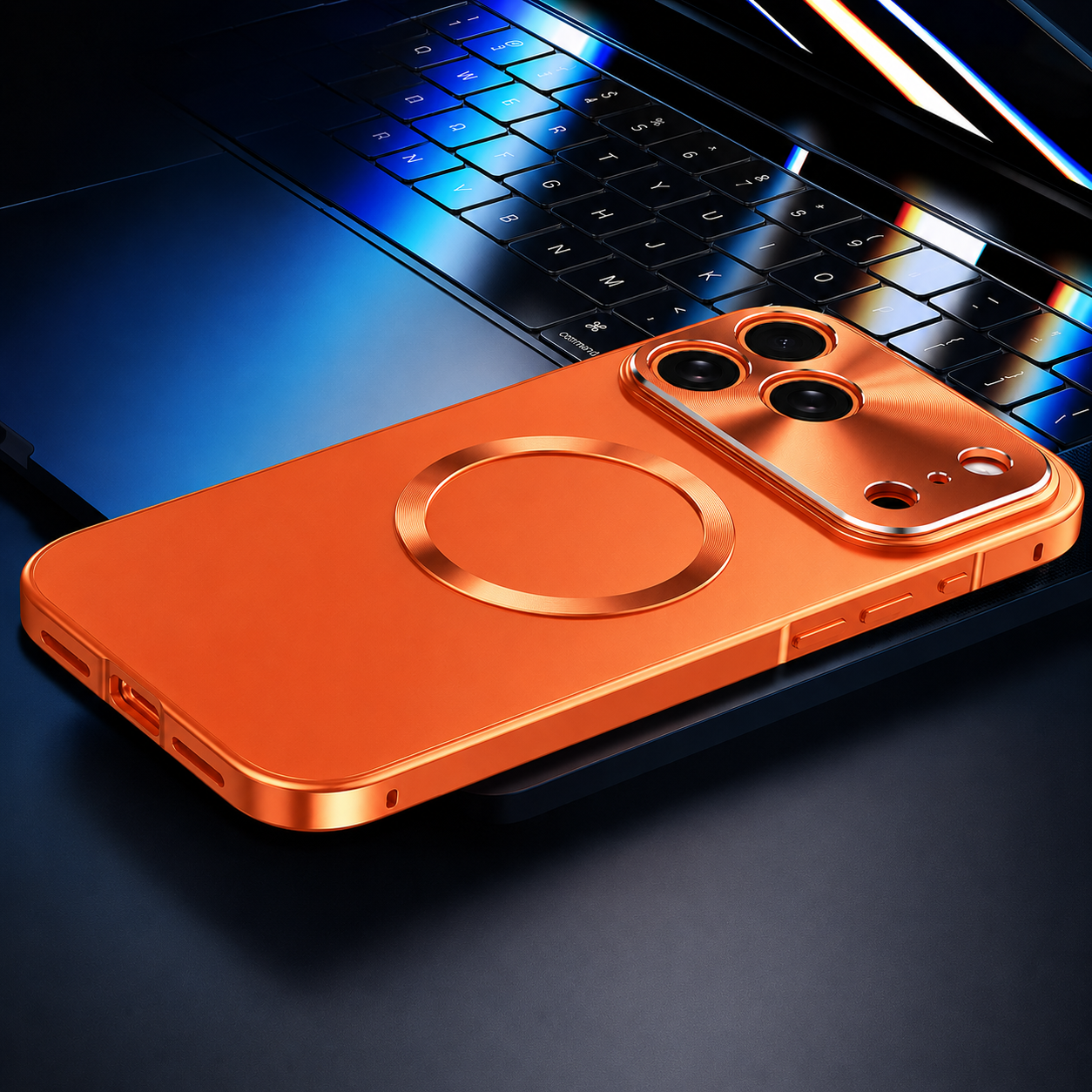 Premium iPhone Case MagSafe Compatible Aluminum Frame Cover Magnetic Shockproof Frosted Matte Camera Protection Full Coverage
