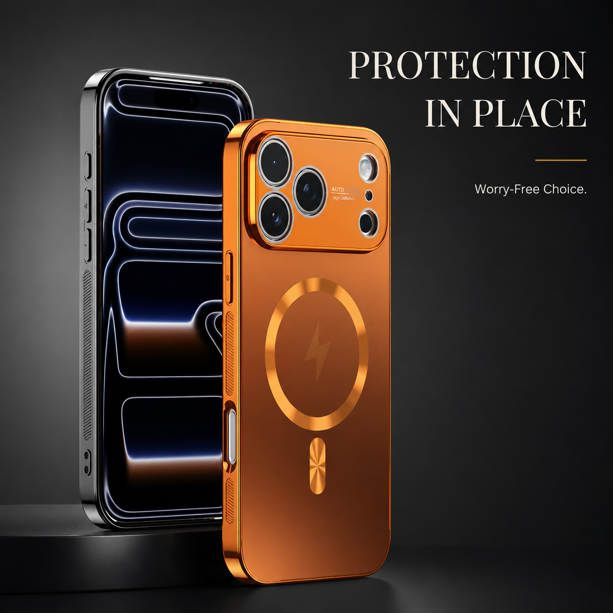 Premium iPhone Case MagSafe Compatible Aluminum Frame Cover Magnetic Shockproof Matte Back Raised Camera Lens Protection