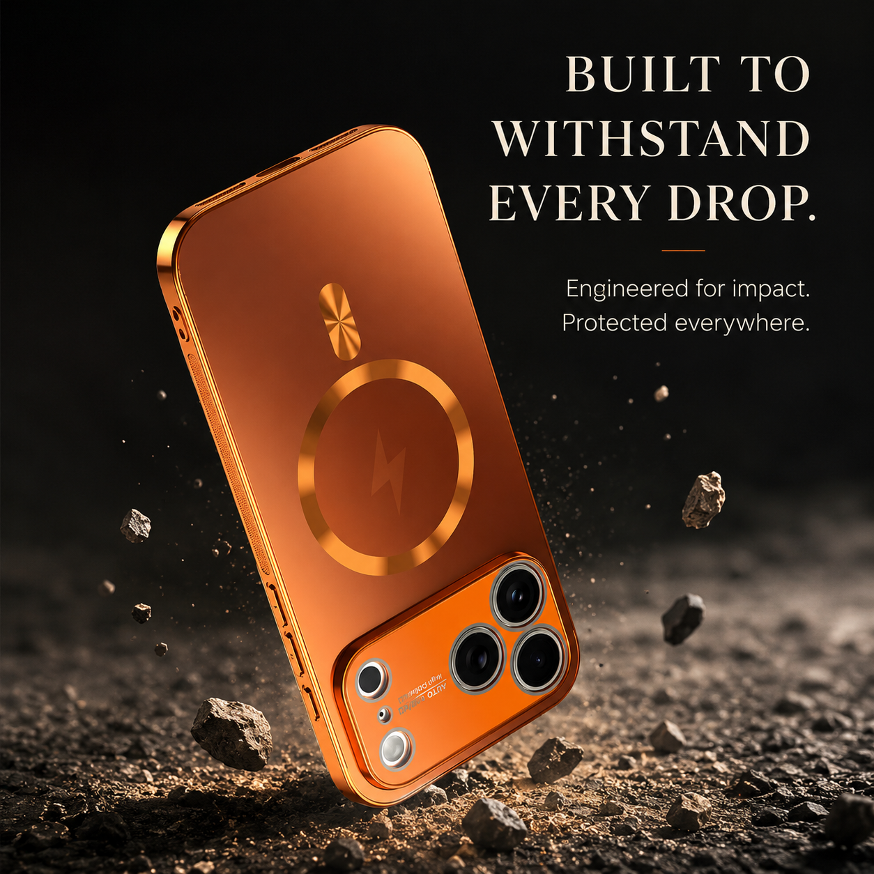 Premium iPhone Case MagSafe Compatible Aluminum Frame Cover Magnetic Shockproof Matte Back Raised Camera Lens Protection
