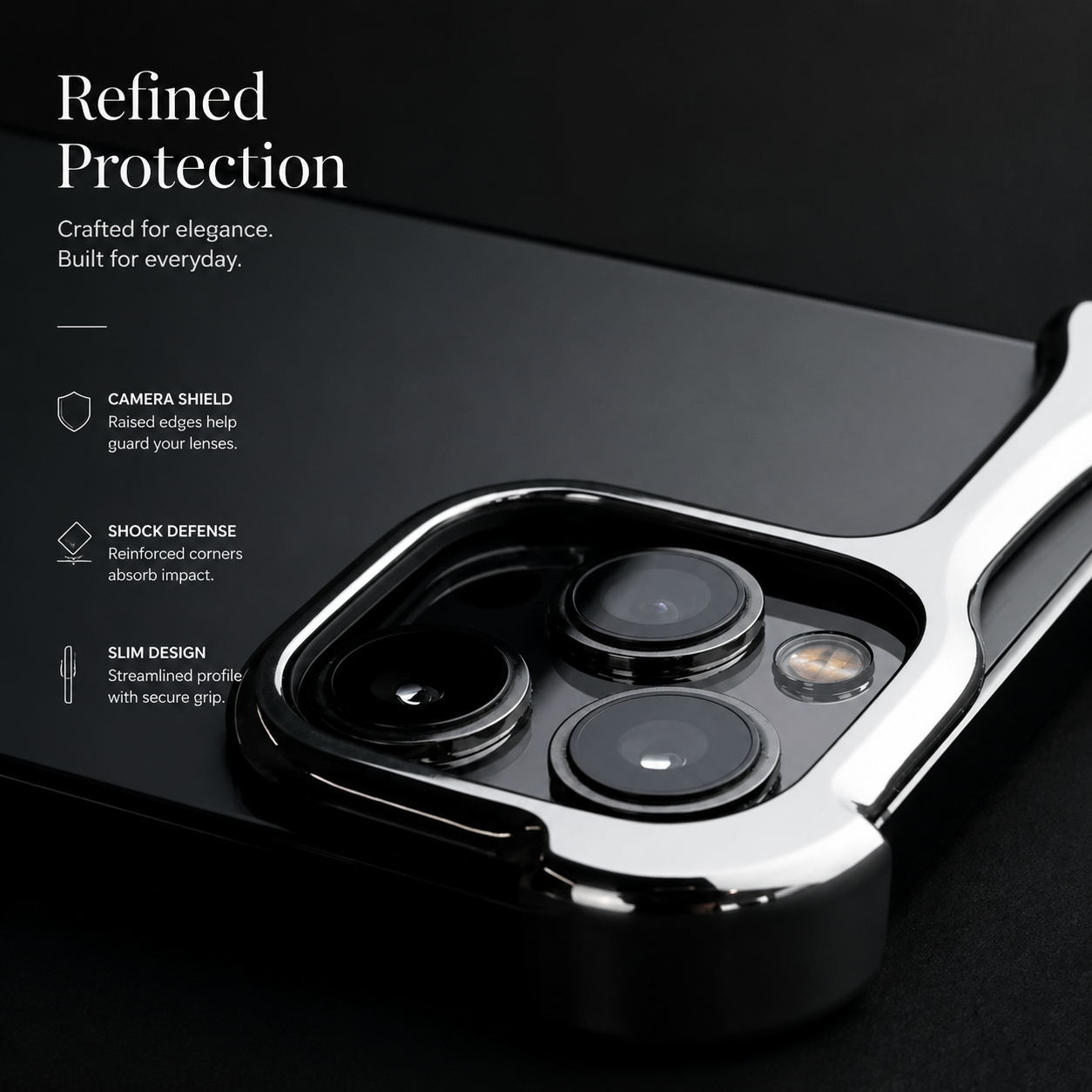 Premium iPhone Case MagSafe Compatible Aluminum Frame Cover Ultra Thin Metal Bumper Protection