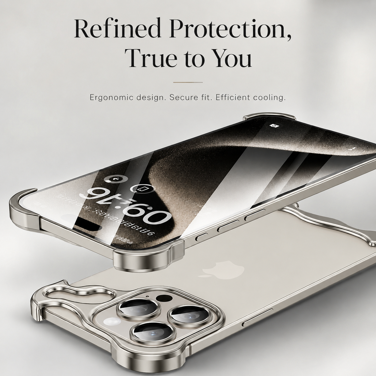 Premium iPhone Case MagSafe Compatible Aluminum Frame Cover Ultra Thin Metal Bumper Protection