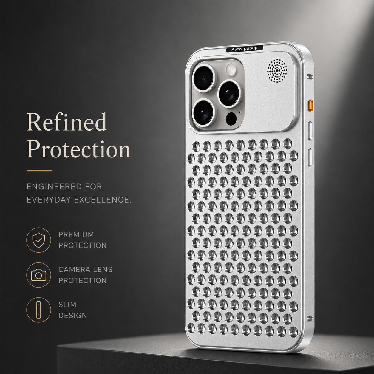 Premium iPhone Case MagSafe Compatible Aluminum Heat Dissipation Cover Shockproof Protection