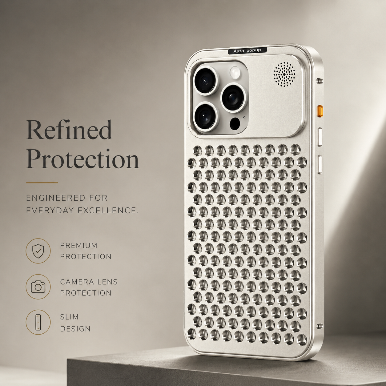 Premium iPhone Case MagSafe Compatible Aluminum Heat Dissipation Cover Shockproof Protection