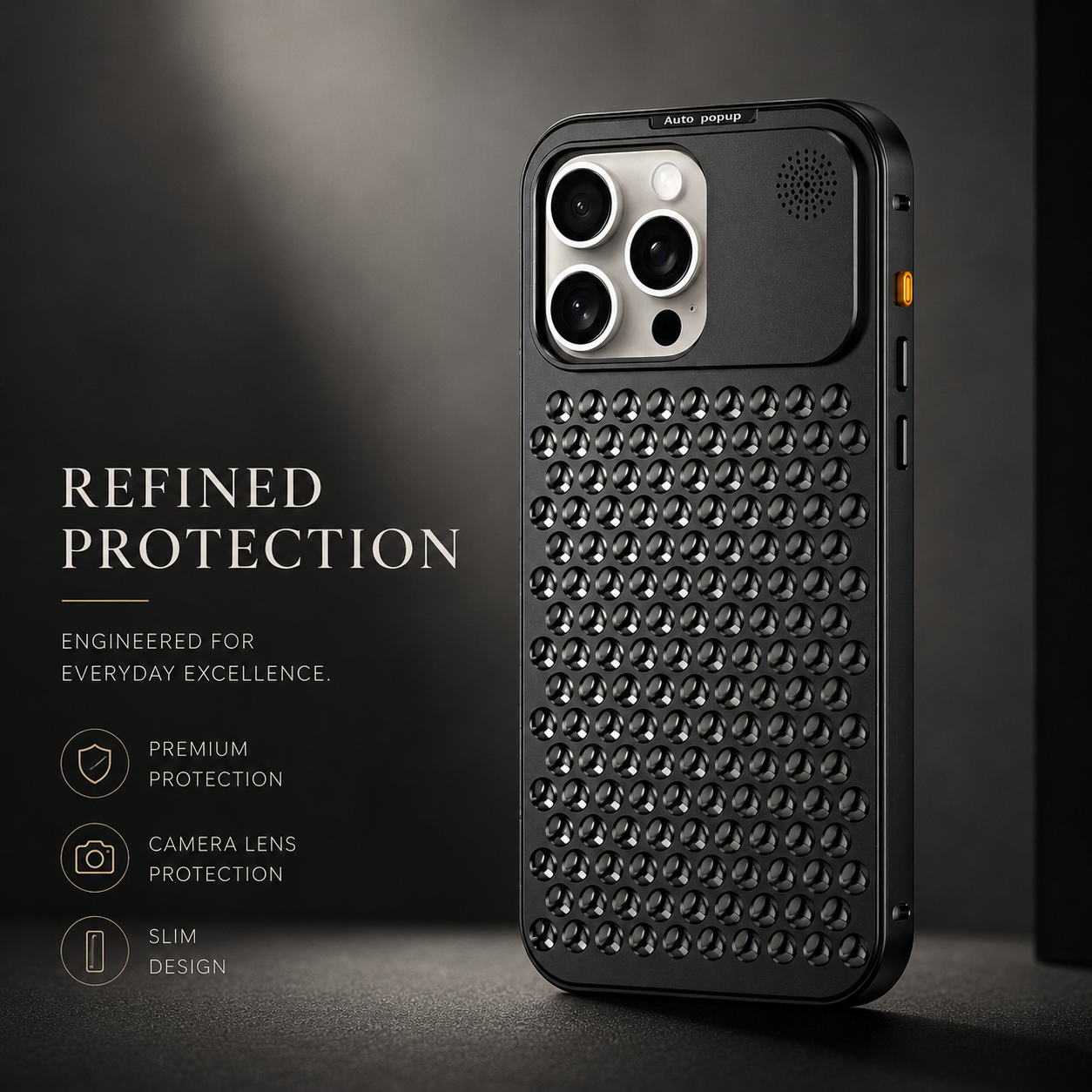 Premium iPhone Case MagSafe Compatible Aluminum Heat Dissipation Cover Shockproof Protection