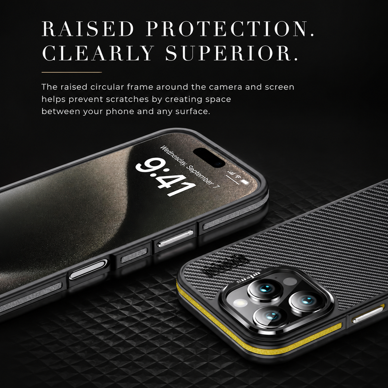 Premium iPhone Case MagSafe Compatible Aramid Fiber 600D Cover Ultra Thin Shockproof Carbon Texture Design