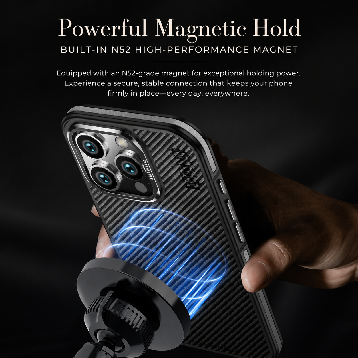 Premium iPhone Case MagSafe Compatible Aramid Fiber 600D Cover Ultra Thin Shockproof Carbon Texture Design