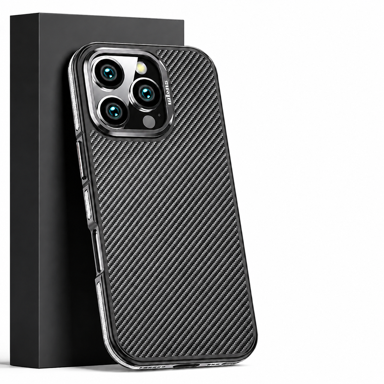 Premium iPhone Case MagSafe Compatible Aramid Fiber 600D Cover Ultra Thin Shockproof Carbon Texture Design