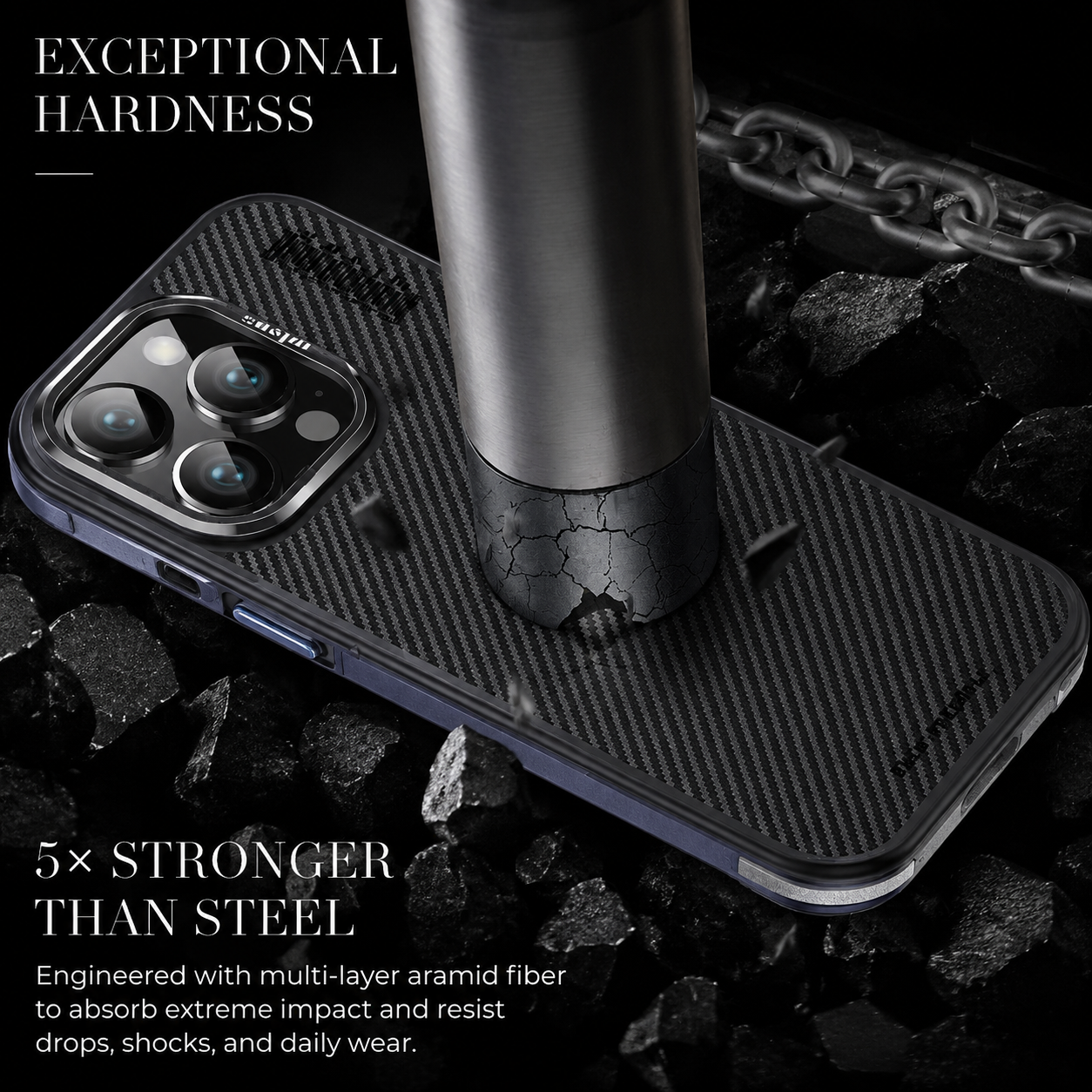 Premium iPhone Case MagSafe Compatible Aramid Fiber 600D Cover Ultra Thin Shockproof Carbon Texture Design