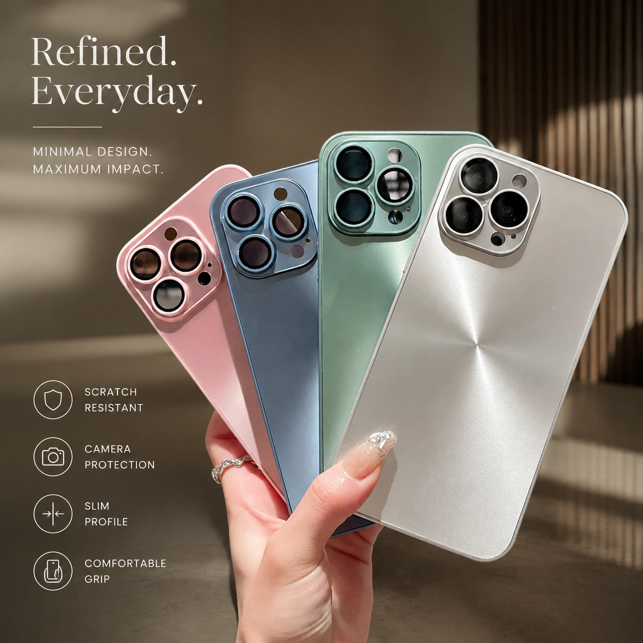 Premium iPhone Case MagSafe Compatible Aurora Matte Cover Color Shift Shockproof Slim Protection