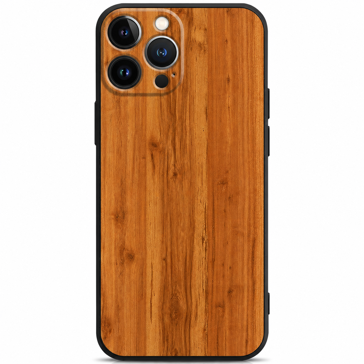 Premium iPhone Case MagSafe Compatible Bamboo Wood Grain Cover Metallic Frame Shockproof Protection