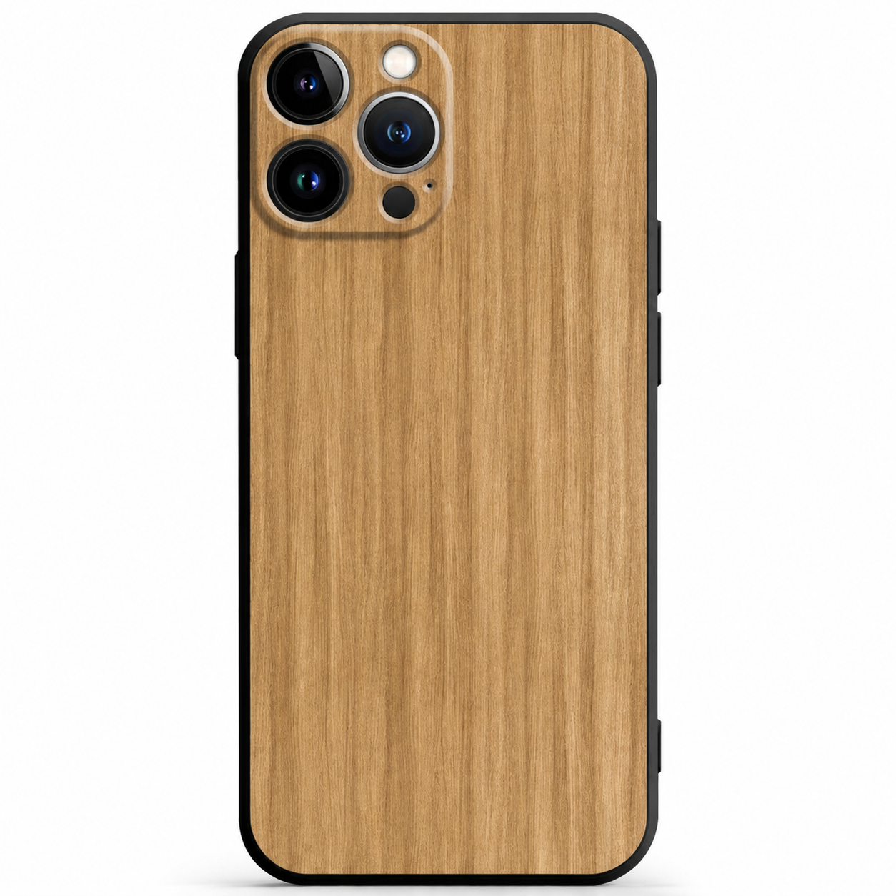 Premium iPhone Case MagSafe Compatible Bamboo Wood Grain Cover Metallic Frame Shockproof Protection