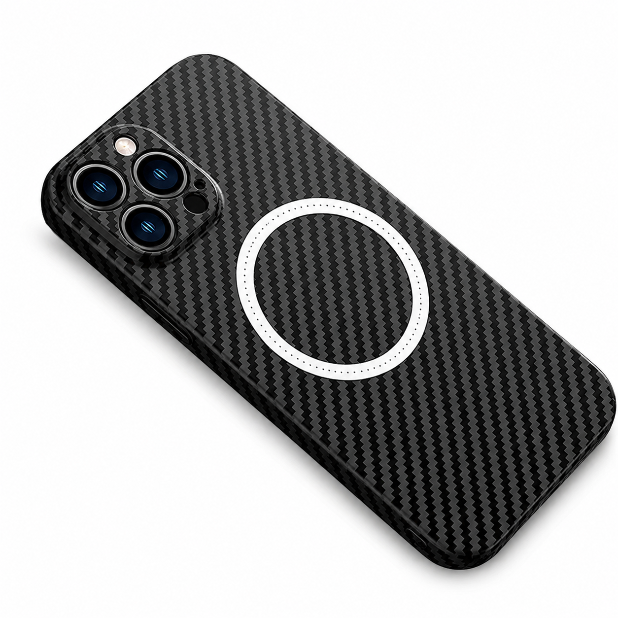 Premium iPhone Case MagSafe Compatible Carbon Fiber Magnetic Cover Shockproof Slim Lightweight Design