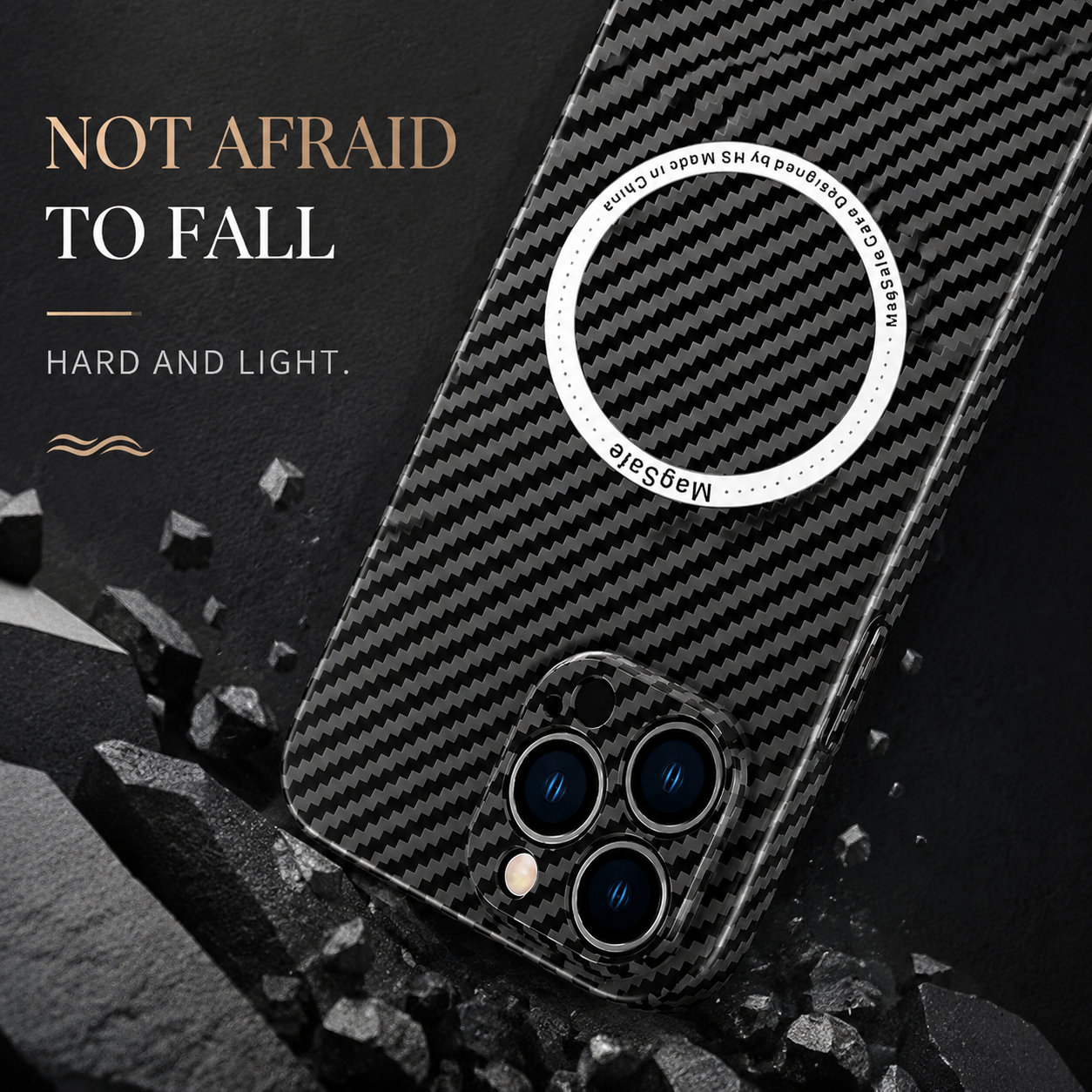 Premium iPhone Case MagSafe Compatible Carbon Fiber Magnetic Cover Shockproof Slim Lightweight Design