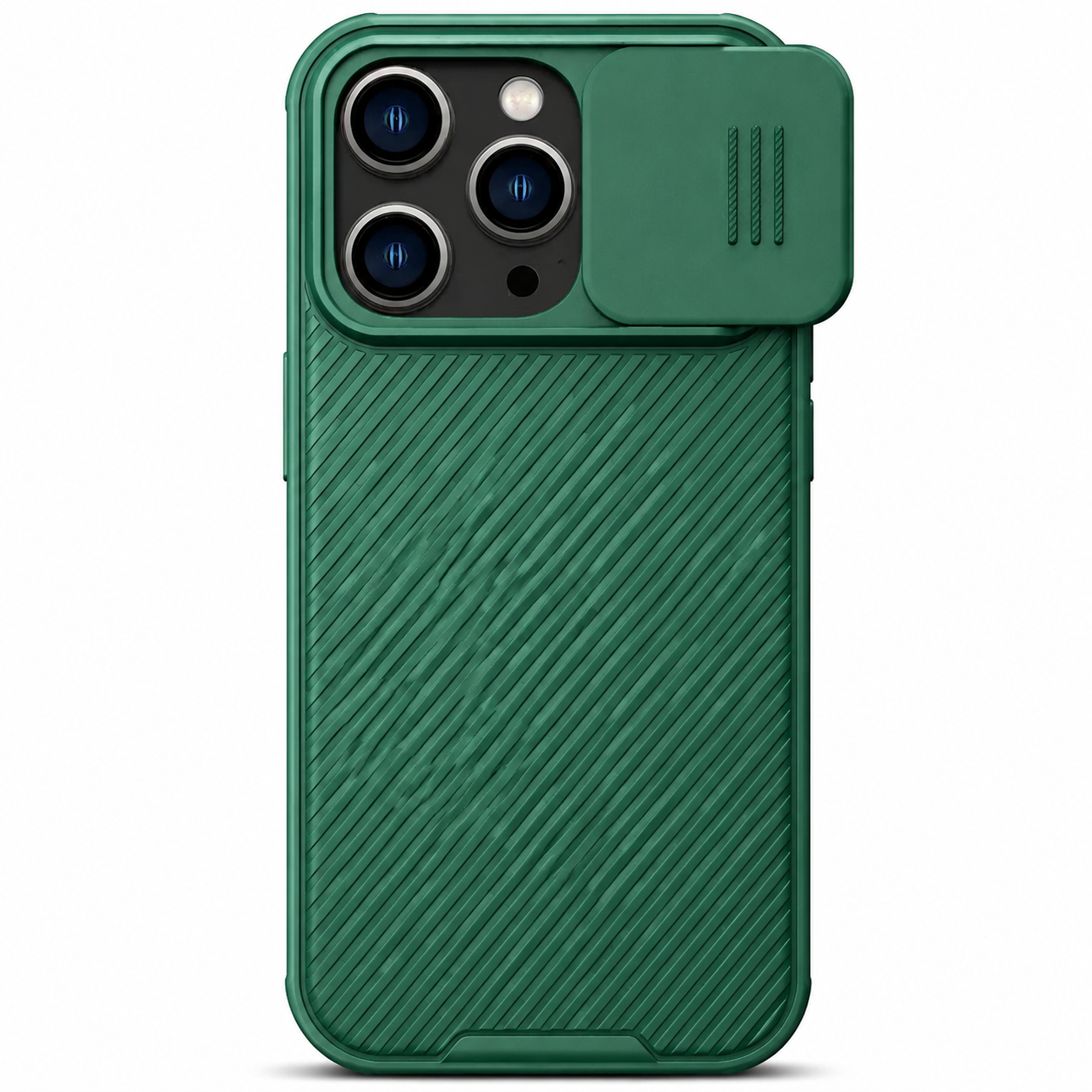 Premium iPhone Case MagSafe Compatible Carbon Fiber Texture Cover Sliding Camera Protection