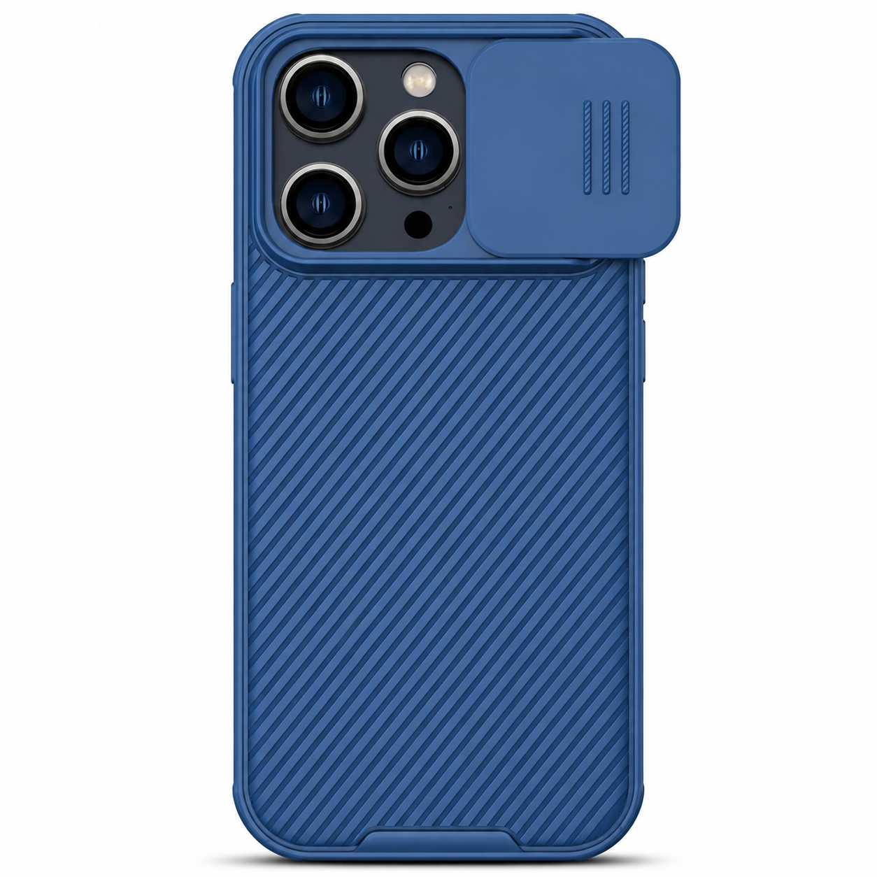 Premium iPhone Case MagSafe Compatible Carbon Fiber Texture Cover Sliding Camera Protection