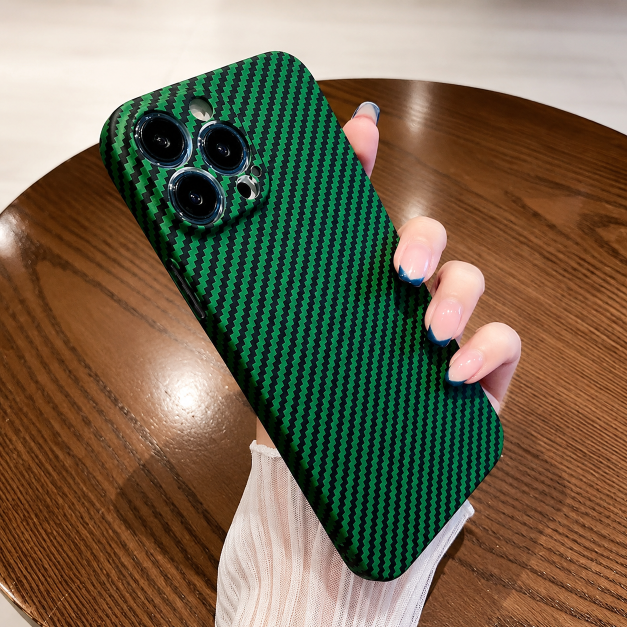 Premium iPhone Case MagSafe Compatible Carbon Fiber Texture Matte Cover Slim Protection