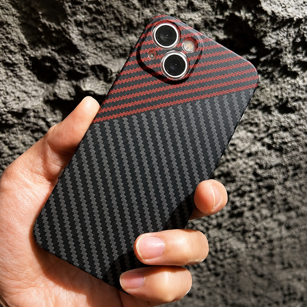Premium iPhone Case MagSafe Compatible Carbon Fiber Texture Matte Cover Slim Protection