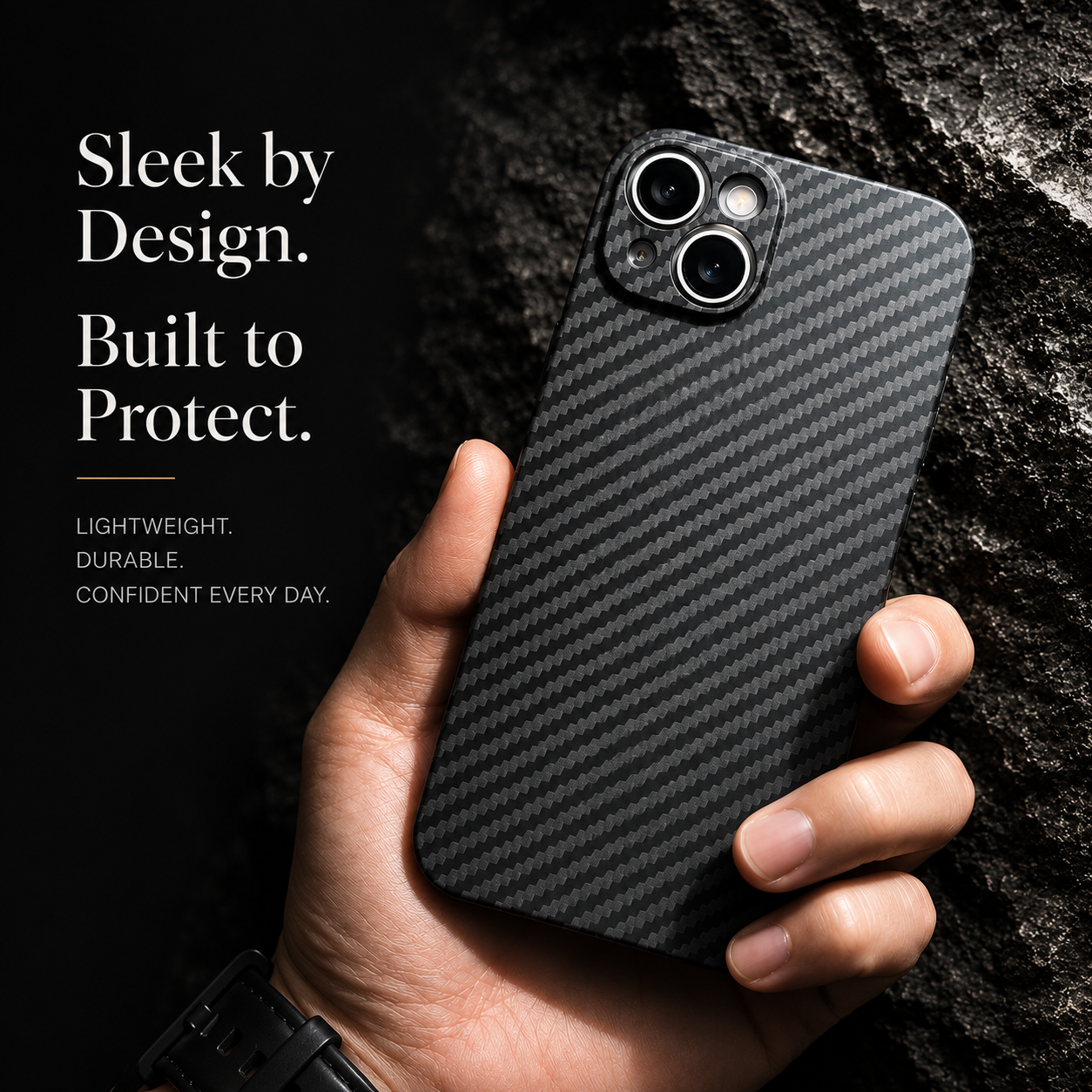 Premium iPhone Case MagSafe Compatible Carbon Fiber Texture Matte Cover Slim Protection