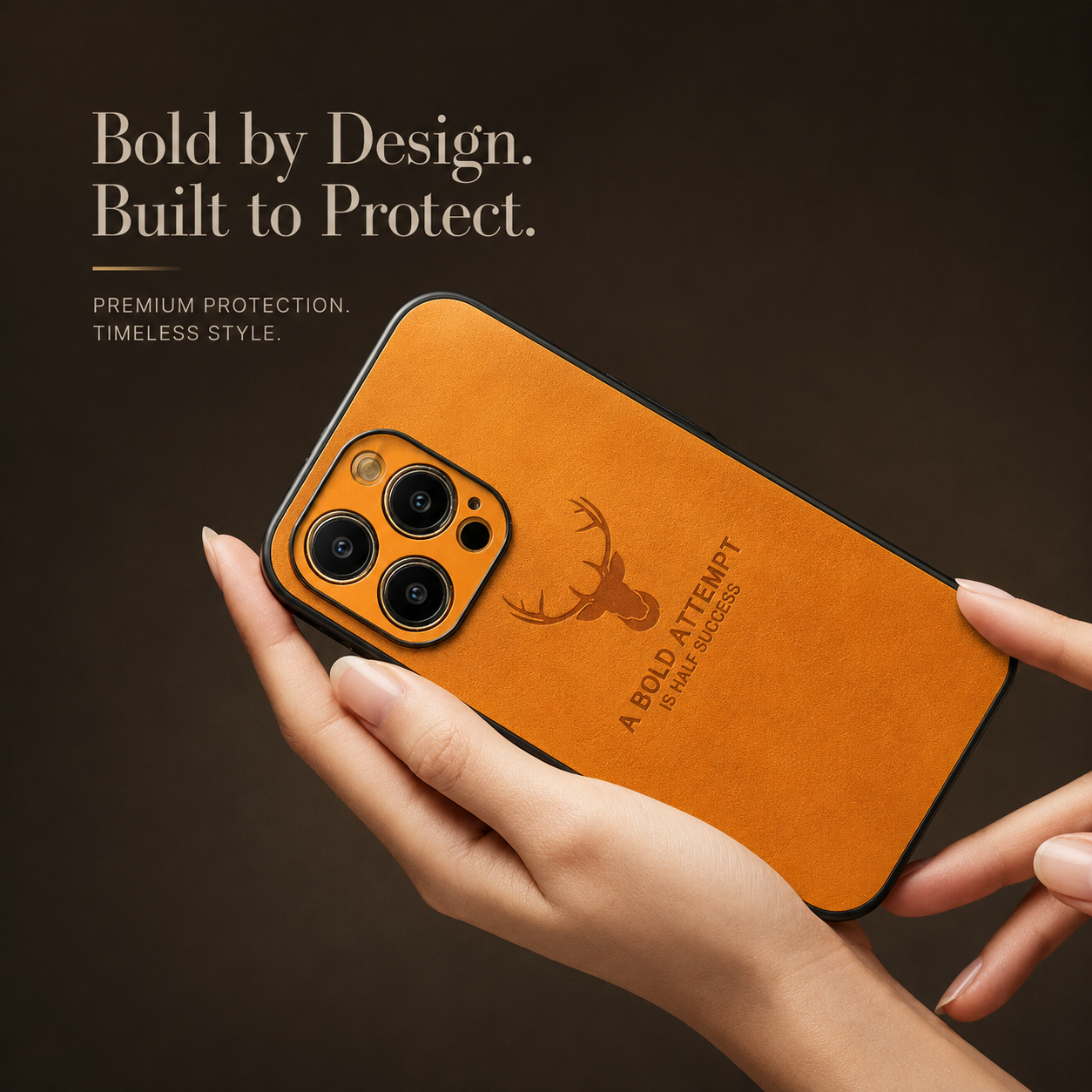 Premium iPhone Case MagSafe Compatible Deer Leather Texture Silicone Cover Slim Protection