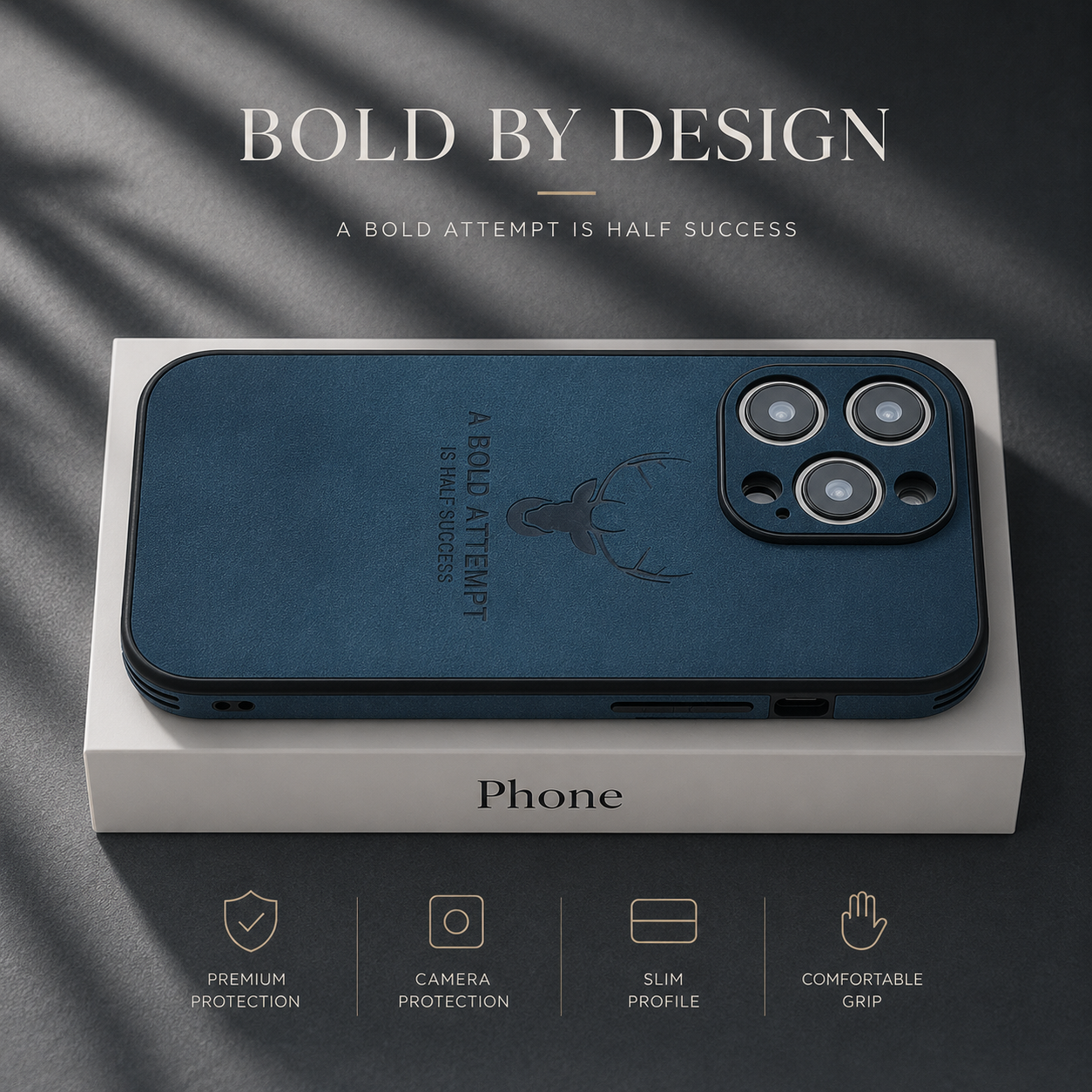 Premium iPhone Case MagSafe Compatible Deer Leather Texture Silicone Cover Slim Protection