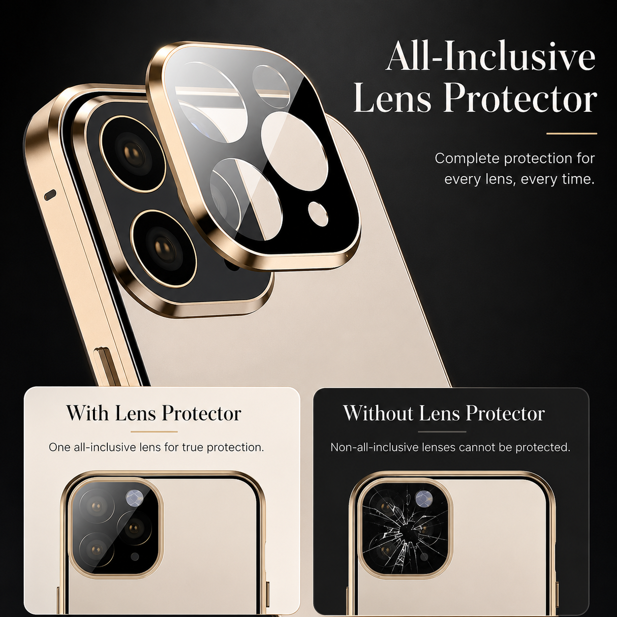 Premium iPhone Case MagSafe Compatible Double-Sided Glass Cover Metal Frame 360° Protection