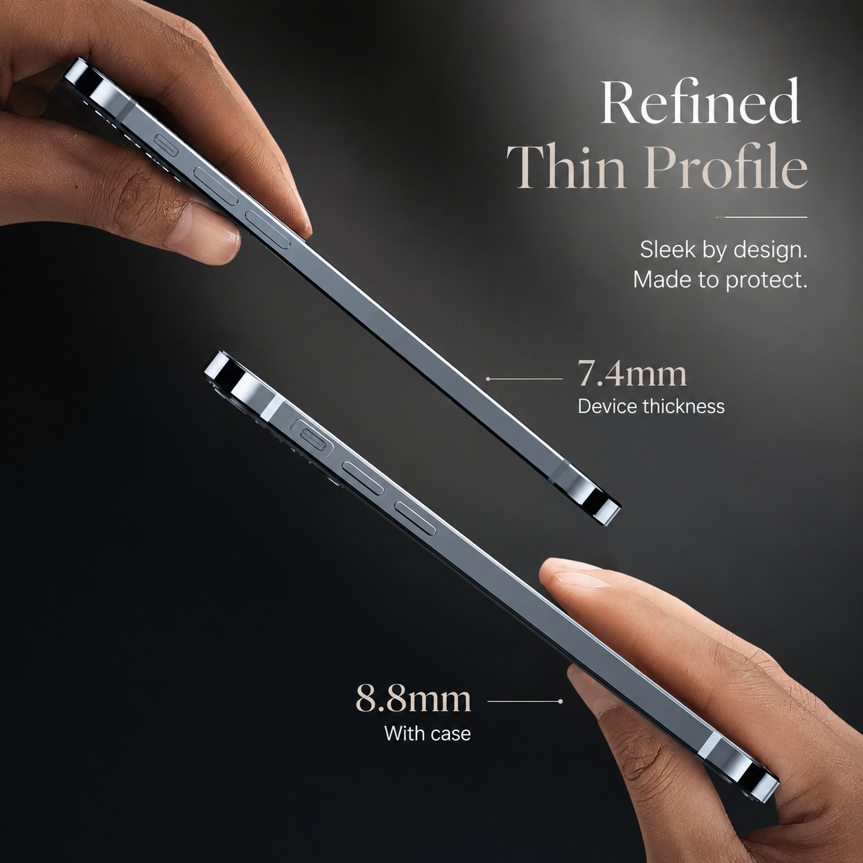 Premium iPhone Case MagSafe Compatible Double-Sided Privacy Glass Cover 360° Full Protection