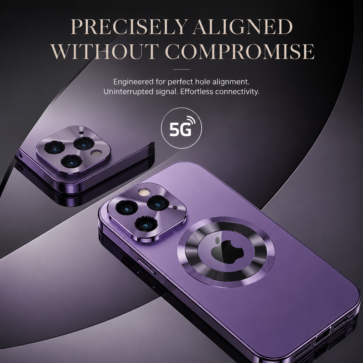 Premium iPhone Case MagSafe Compatible Double-Sided Privacy Glass Cover 360° Full Protection
