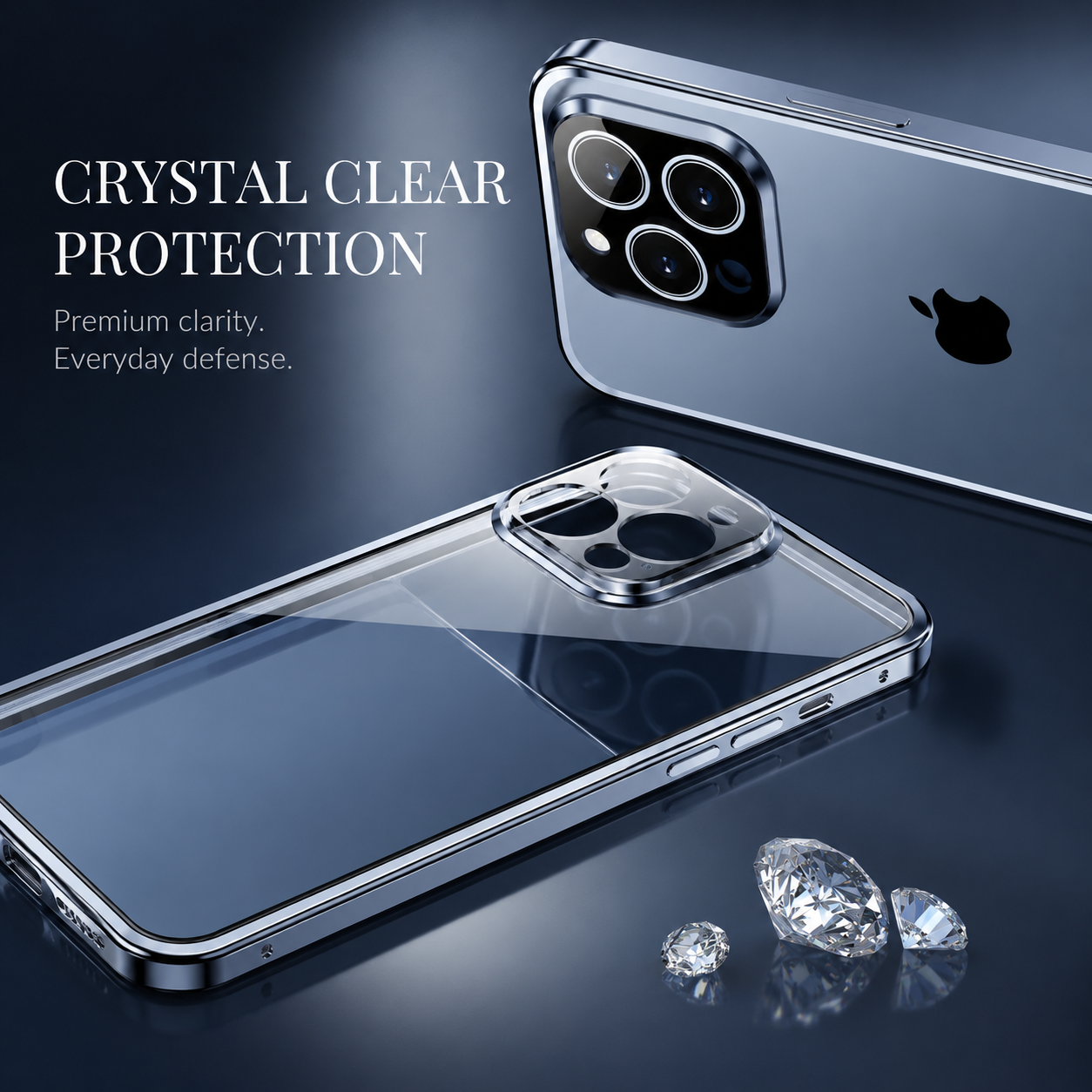 Premium iPhone Case MagSafe Compatible Double-Sided Tempered Glass Cover Metal Frame Full Protection