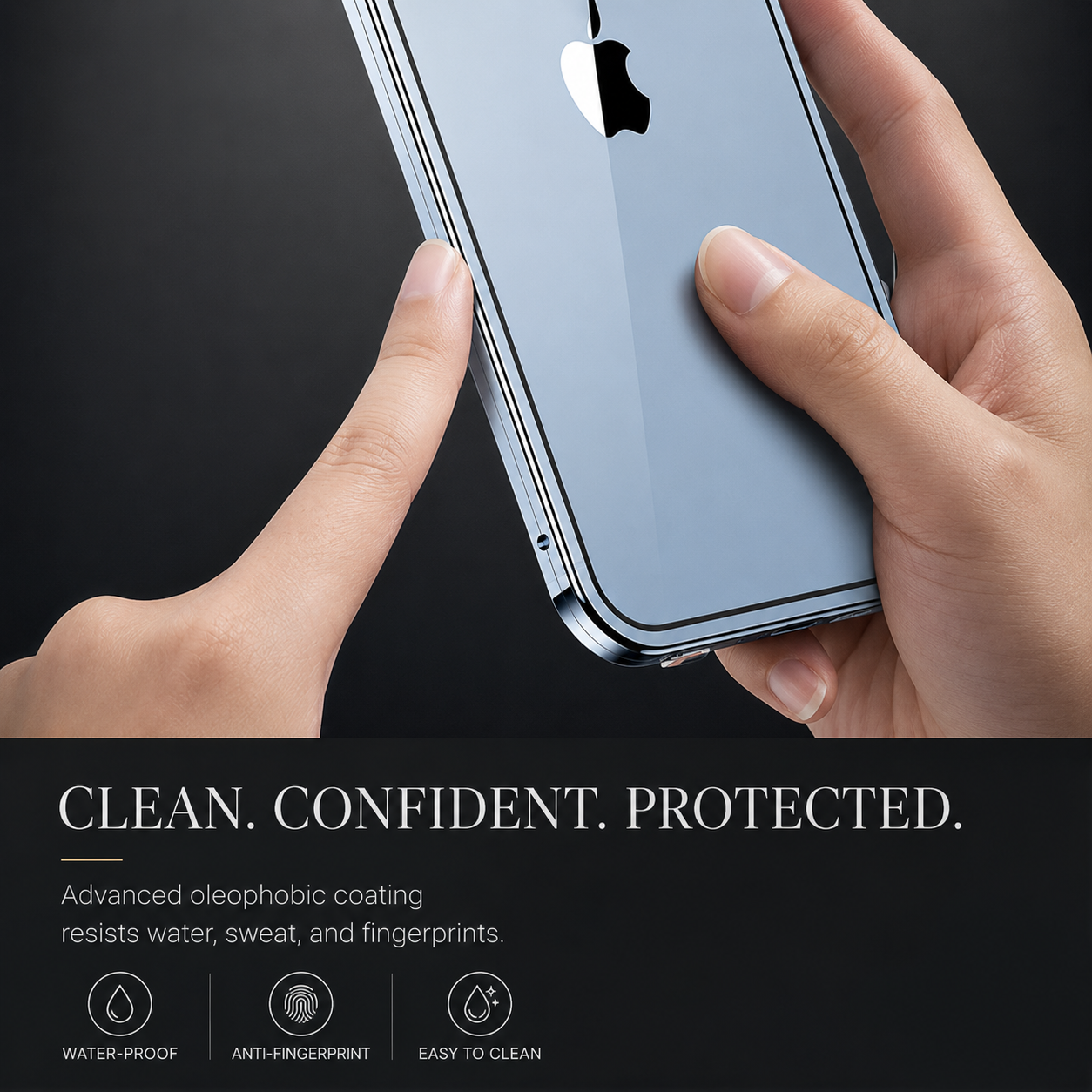 Premium iPhone Case MagSafe Compatible Double-Sided Tempered Glass Cover Metal Frame Full Protection