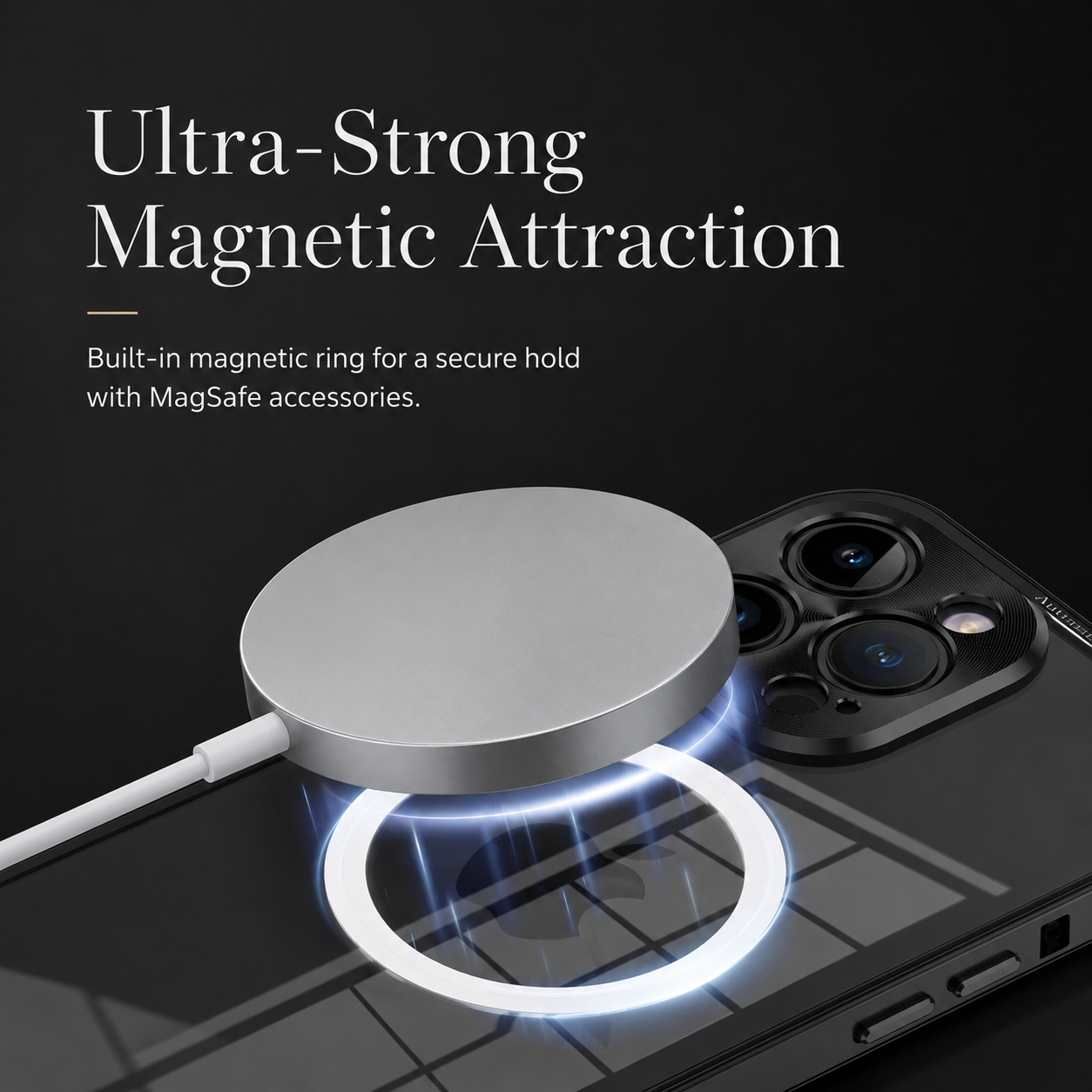 Premium iPhone Case MagSafe Compatible Double-Sided Tempered Glass Cover Metal Frame Ultra Thin Protection