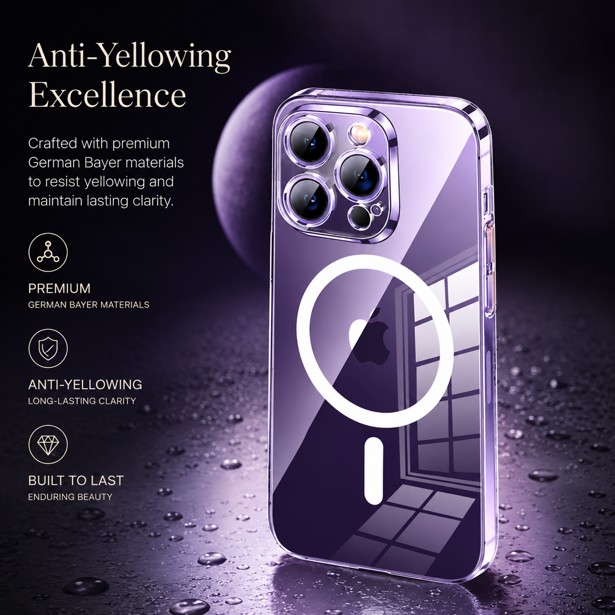 Premium iPhone Case MagSafe Compatible Double-Sided Tempered Glass Cover Metal Frame Ultra Thin Protection