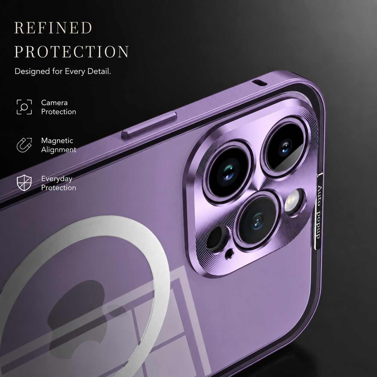 Premium iPhone Case MagSafe Compatible Double-Sided Tempered Glass Cover Metal Frame Ultra Thin Protection