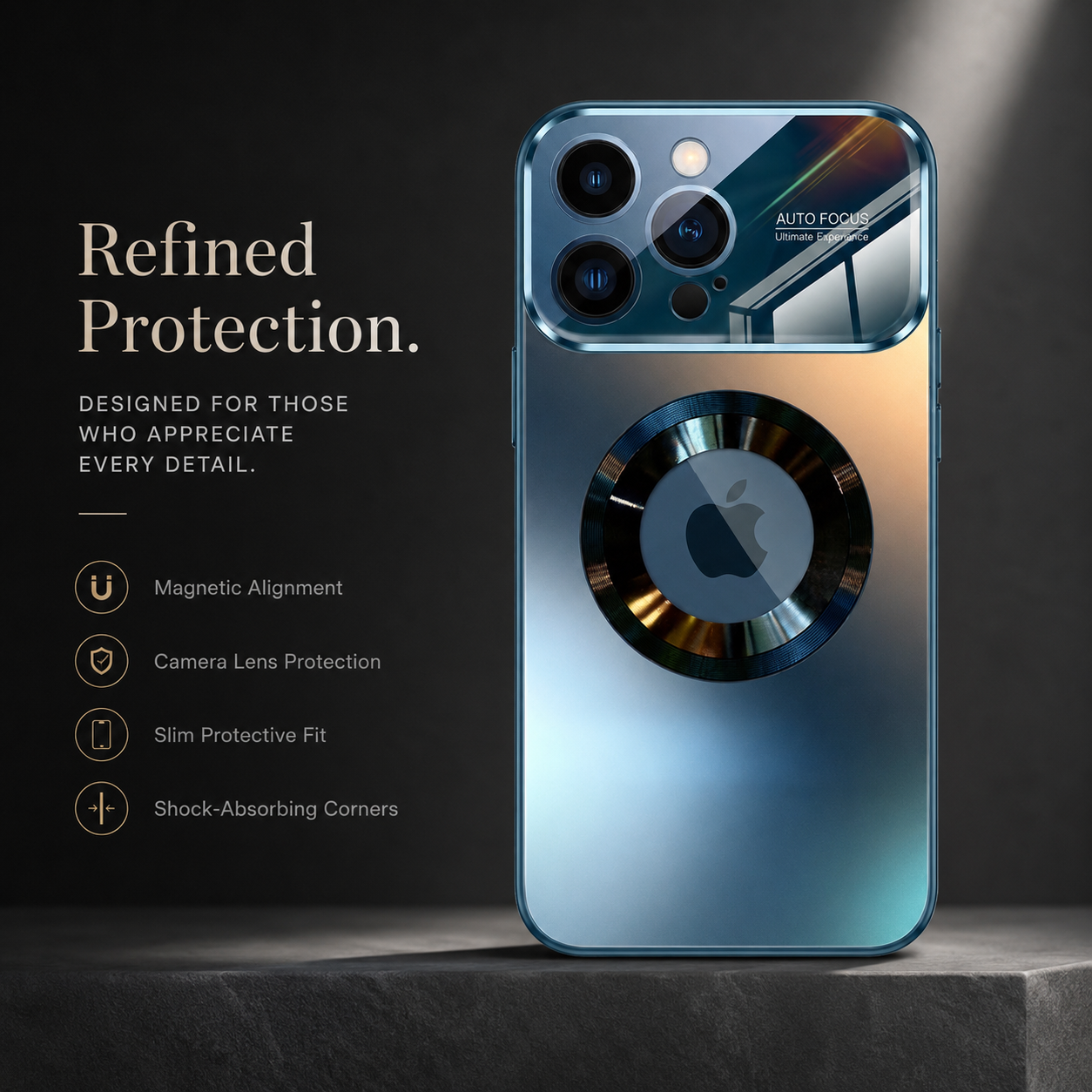 Premium iPhone Case MagSafe Compatible Electroplated Glass Magnetic Shockproof Cover Camera Lens Protection Slim Reflective Hard Back