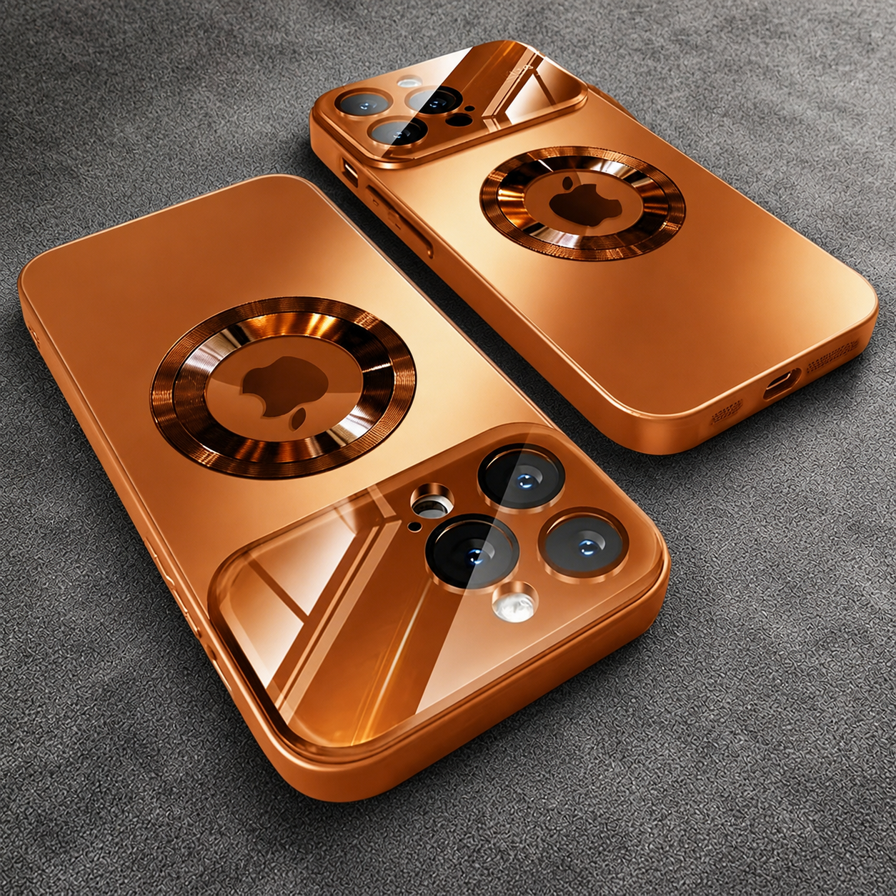 Premium iPhone Case MagSafe Compatible Electroplated Glass Magnetic Shockproof Cover Camera Lens Protection Slim Reflective Hard Back