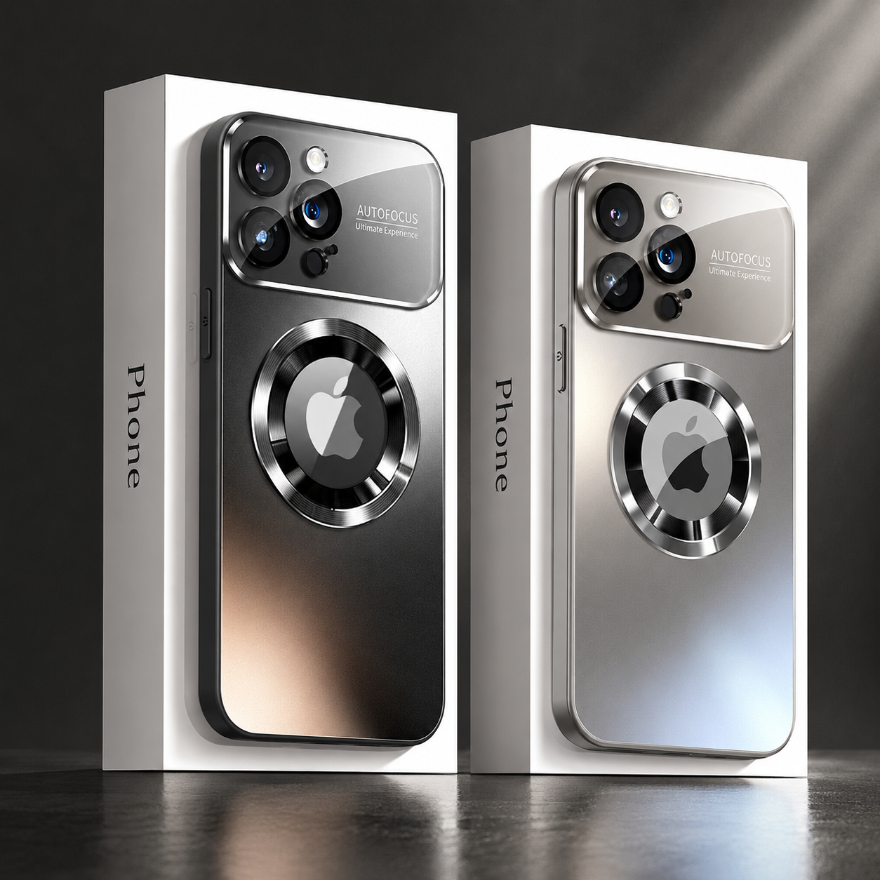 Premium iPhone Case MagSafe Compatible Electroplated Glass Magnetic Shockproof Cover Camera Lens Protection Slim Reflective Hard Back
