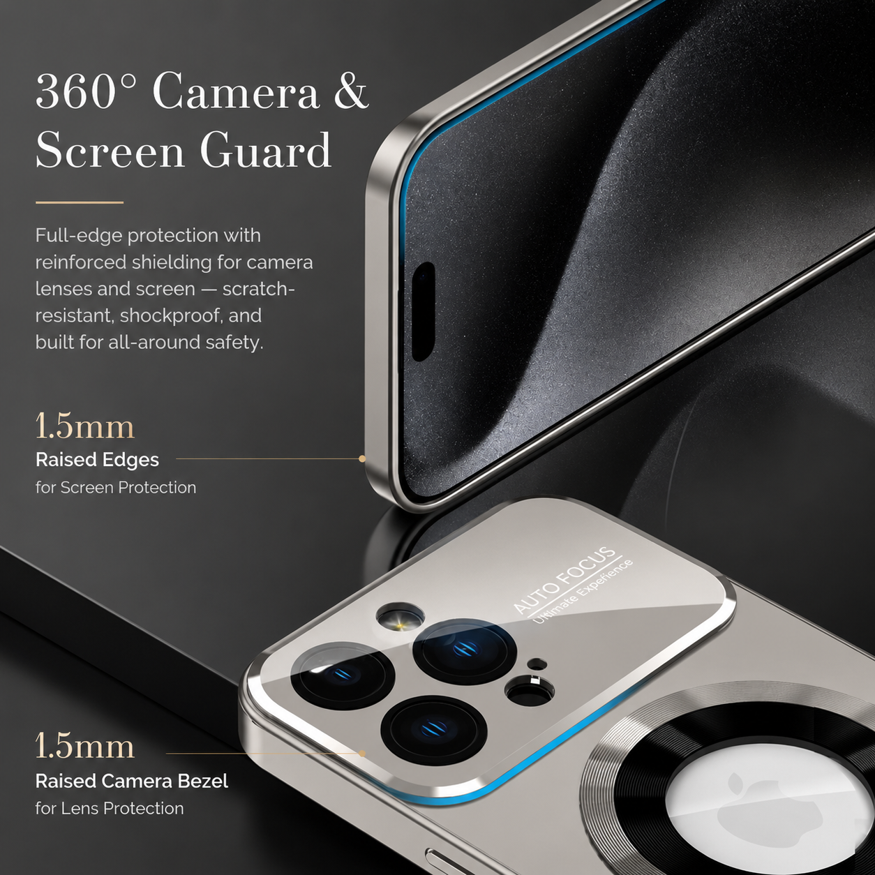 Premium iPhone Case MagSafe Compatible Electroplated Glass Magnetic Shockproof Cover Camera Lens Protection Slim Reflective Hard Back