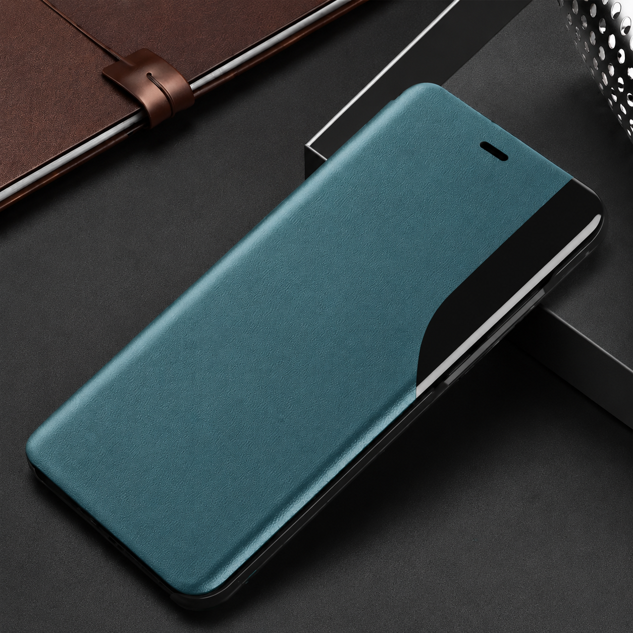 Premium iPhone Case MagSafe Compatible Flip Wallet Cover PU Leather Card Holder Kickstand Full Protection