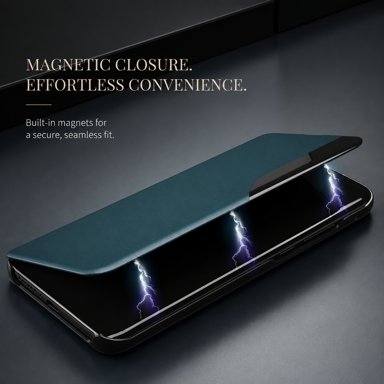 Premium iPhone Case MagSafe Compatible Flip Wallet Cover PU Leather Card Holder Kickstand Full Protection