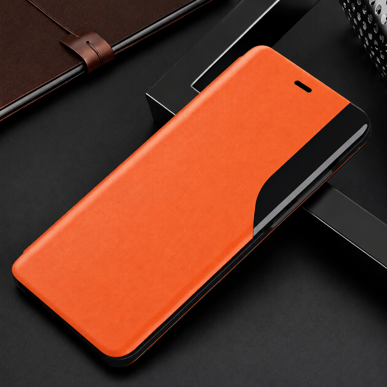 Premium iPhone Case MagSafe Compatible Flip Wallet Cover PU Leather Card Holder Kickstand Full Protection
