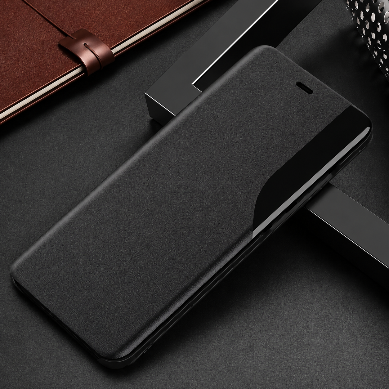 Premium iPhone Case MagSafe Compatible Flip Wallet Cover PU Leather Card Holder Kickstand Full Protection