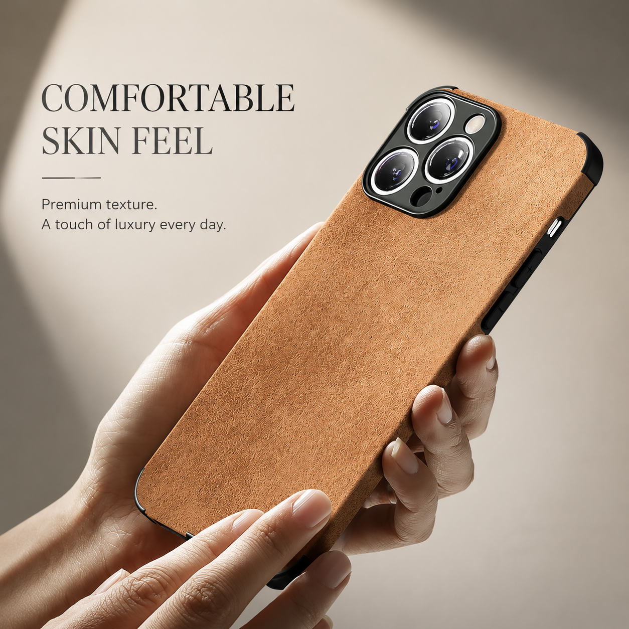 Premium iPhone Case MagSafe Compatible Genuine Leather Cover Camera Protection Slim Design