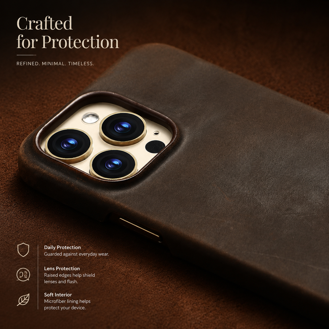 Premium iPhone Case MagSafe Compatible Genuine Leather Cover Carry Strap Shockproof Slim Protection
