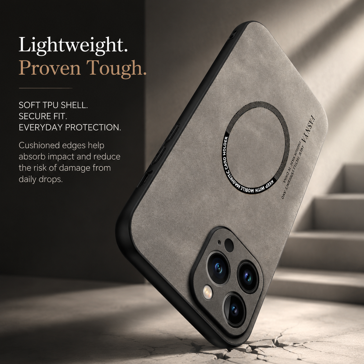 Premium iPhone Case MagSafe Compatible Genuine Leather Cover Shockproof Slim Protection
