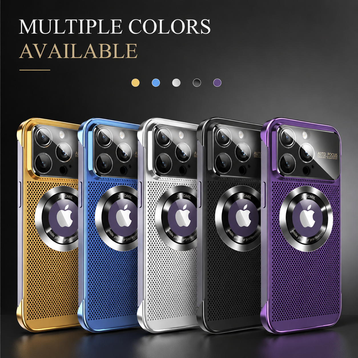 Premium iPhone Case MagSafe Compatible Heat Dissipation Metal Frame Cover Shockproof Protection