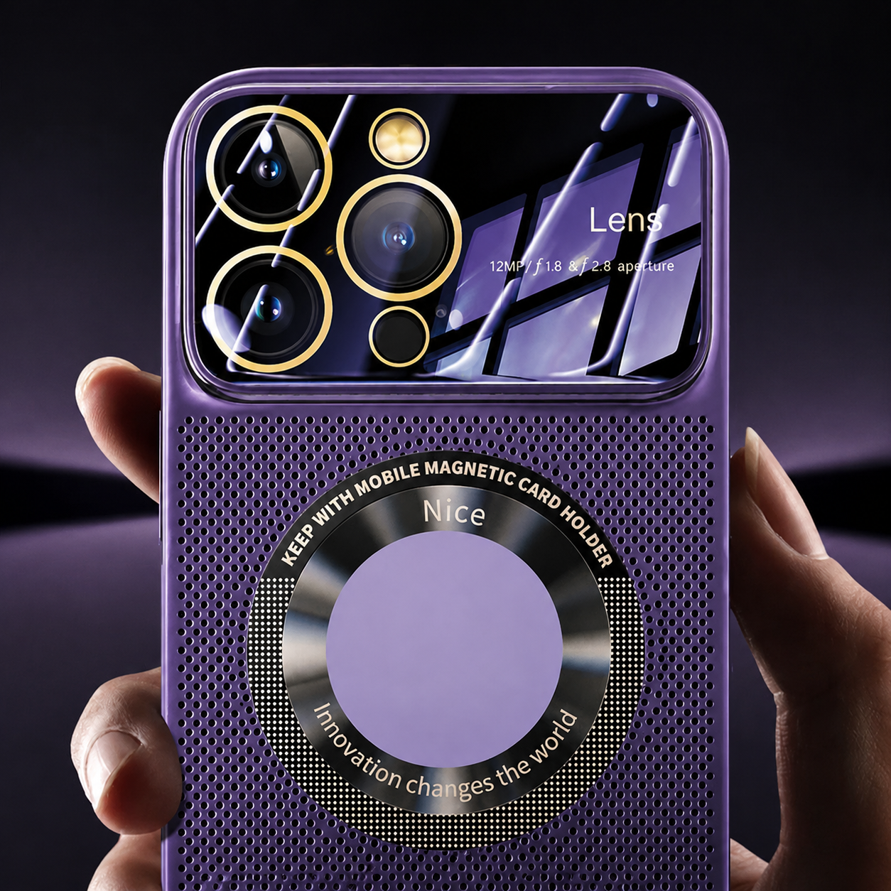 Premium iPhone Case MagSafe Compatible Heat Dissipation Metal Frame Cover Shockproof Protection