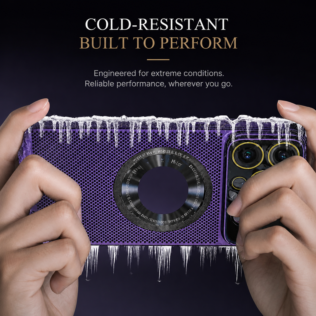 Premium iPhone Case MagSafe Compatible Heat Dissipation Metal Frame Cover Shockproof Protection