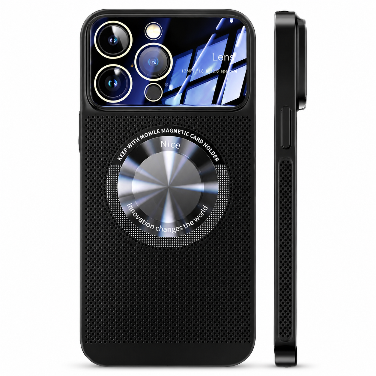 Premium iPhone Case MagSafe Compatible Heat Dissipation Metal Frame Cover Shockproof Protection