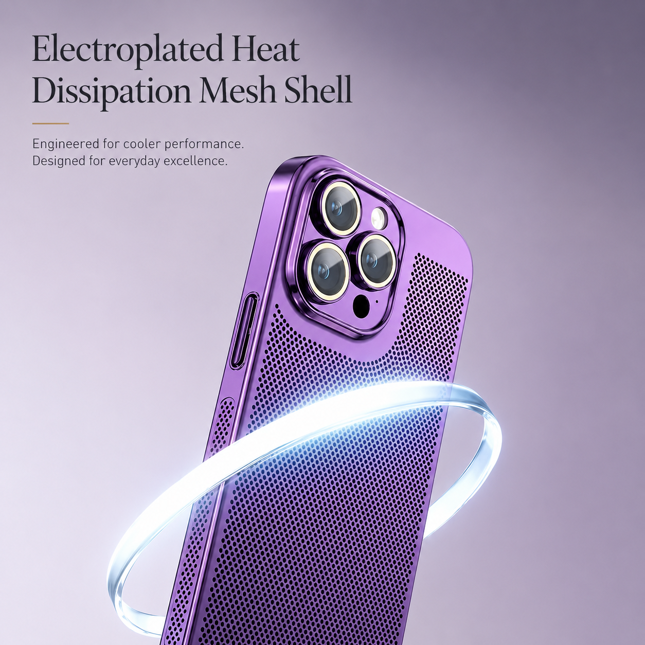 Premium iPhone Case MagSafe Compatible Honeycomb Texture Cover Heat Dissipation Shockproof Protection