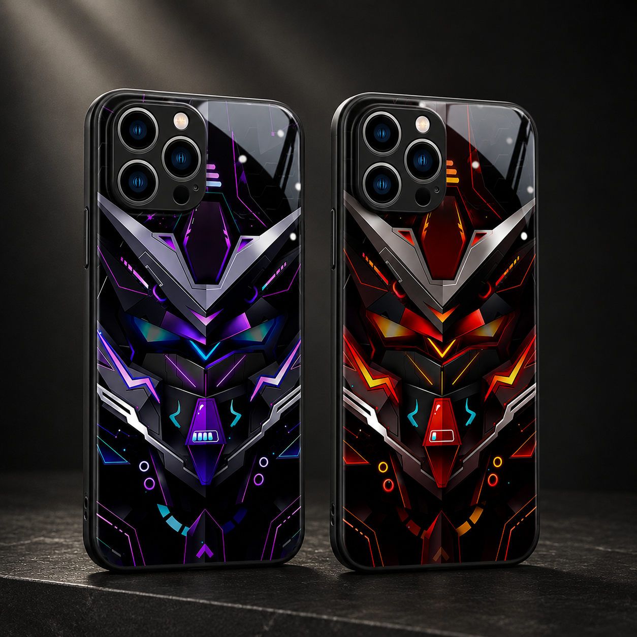 Premium iPhone Case MagSafe Compatible LED Notification Light Cover Mecha Shockproof Protection