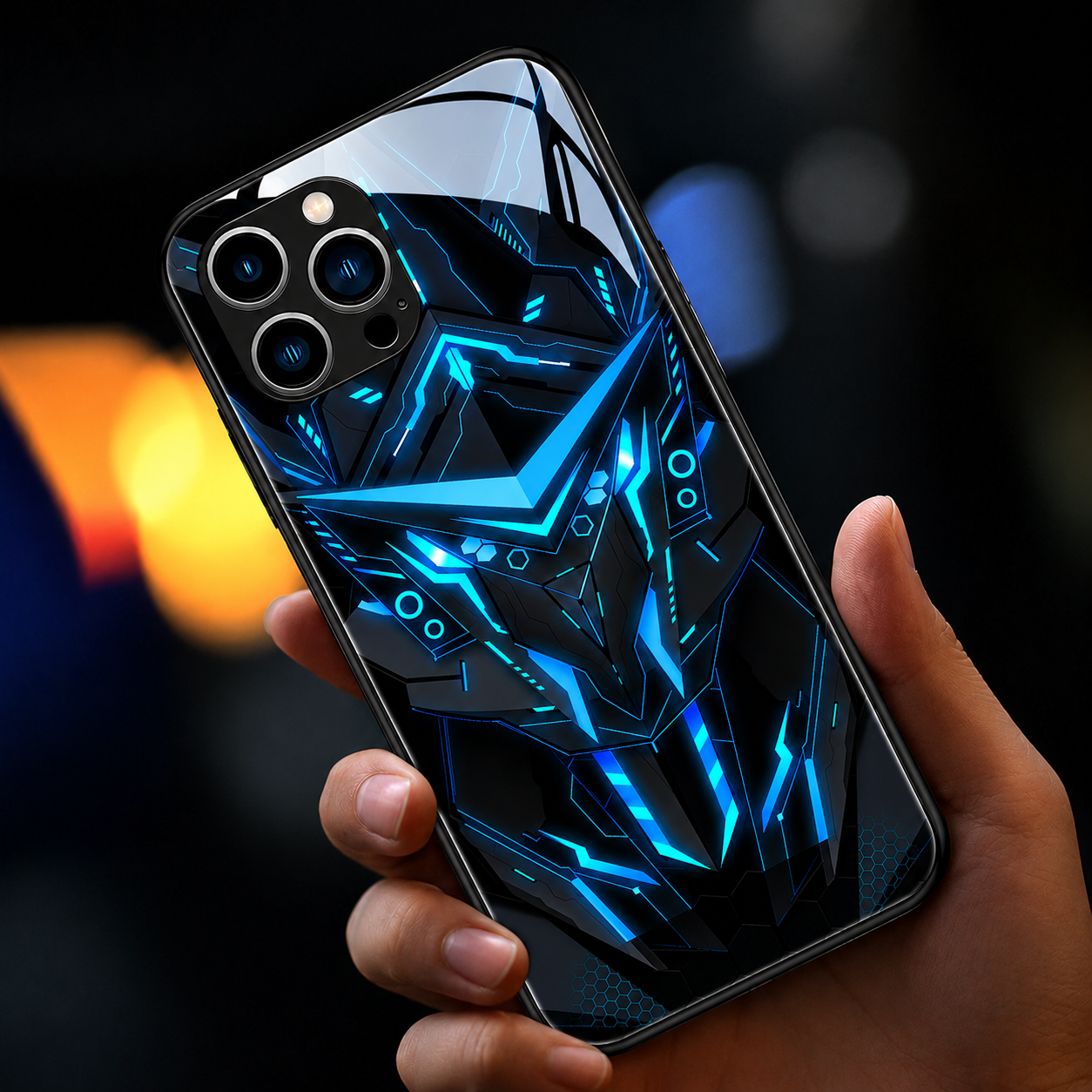 Premium iPhone Case MagSafe Compatible LED Notification Light Cover Mecha Shockproof Protection